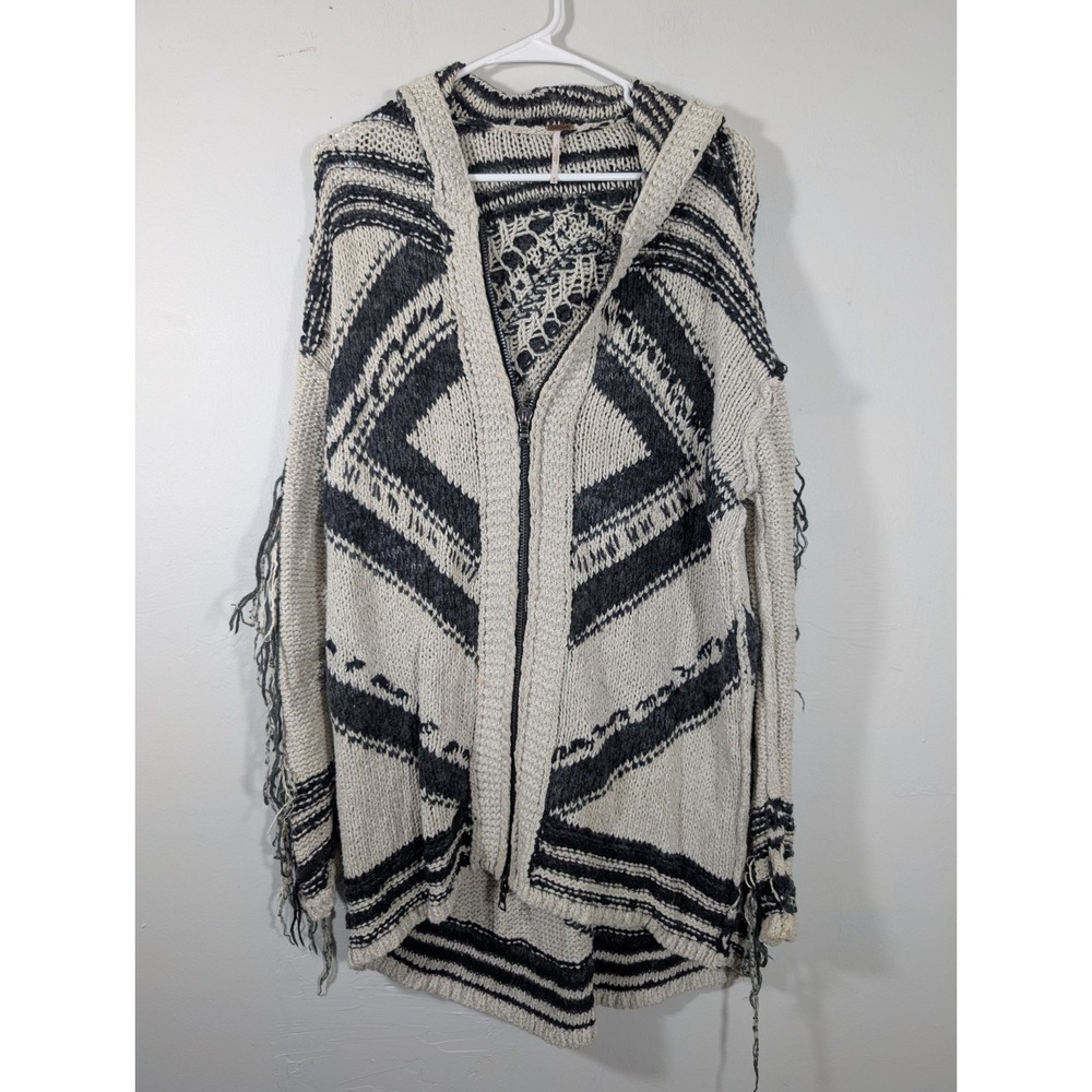 Free‎ People Gray Shag Cardigan Medium